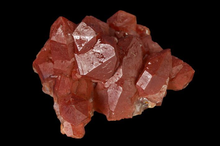 Natural, Red Quartz Crystal Cluster - Morocco #135668